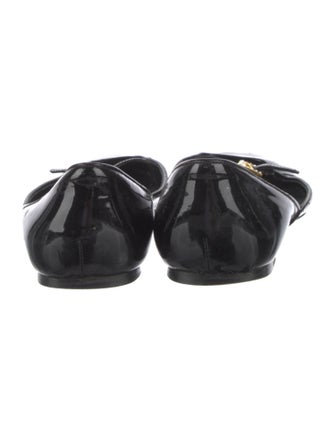 Valentino Patent Leather Crystal Embellishments D'Orsay Flats