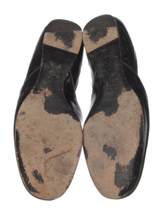 Valentino Patent Leather Crystal Embellishments D'Orsay Flats