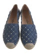 Valentino Rockstud Accents Denim Espadrilles