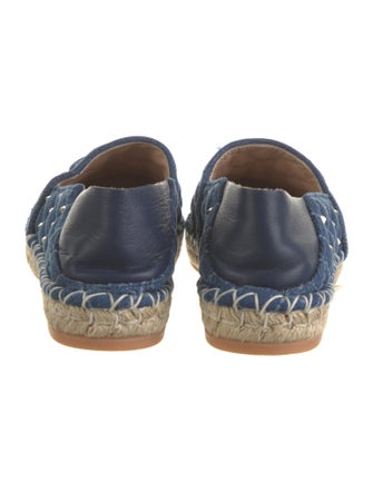 Valentino Rockstud Accents Denim Espadrilles