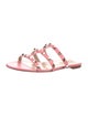 Valentino Rockstud Accents Leather Slides