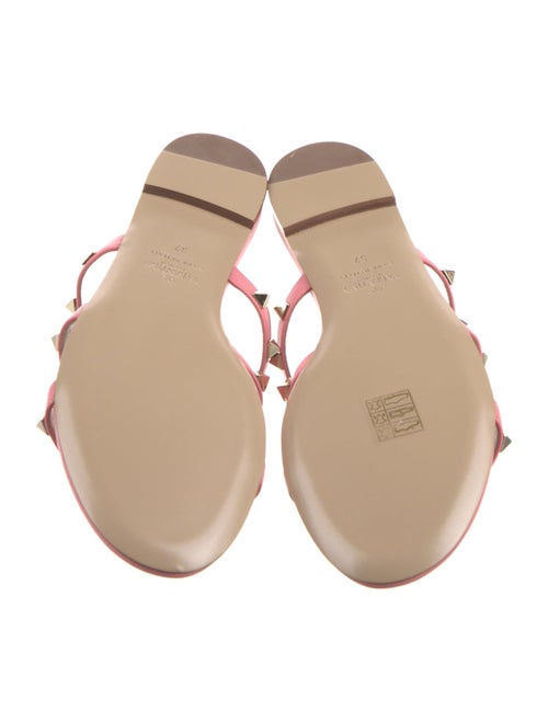Valentino Rockstud Accents Leather Slides