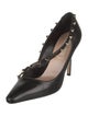 Valentino Rockstud Accents Leather T-Strap Pumps