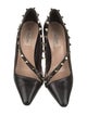 Valentino Rockstud Accents Leather T-Strap Pumps