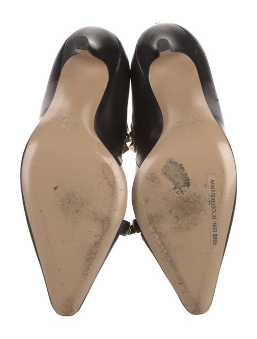 Valentino Rockstud Accents Leather T-Strap Pumps