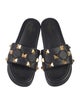 Valentino Rockstud Accents Leather Slides