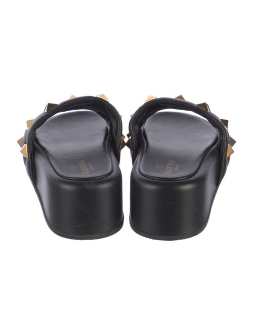 Valentino Rockstud Accents Leather Slides