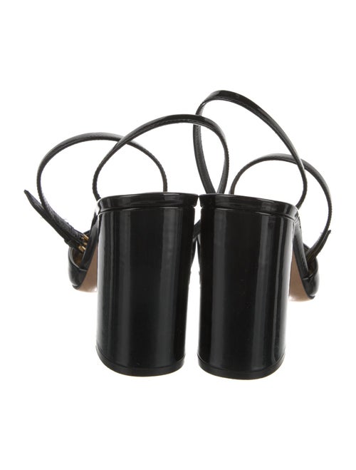 Valentino Rockstud Accents Patent Leather Slingback Pumps