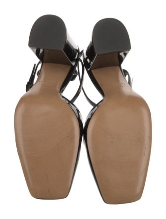 Valentino Rockstud Accents Patent Leather Slingback Pumps