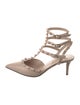 Valentino Rockstud Accents Leather T-Strap Pumps