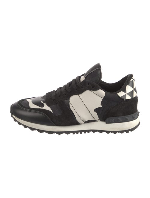 Valentino Rockstud Accents Leather Sneakers