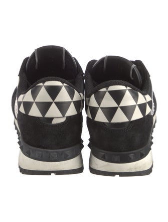 Valentino Rockstud Accents Leather Sneakers