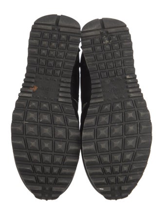 Valentino Rockstud Accents Leather Sneakers