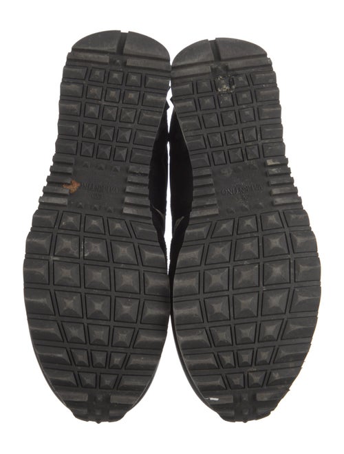 Valentino Rockstud Accents Leather Sneakers