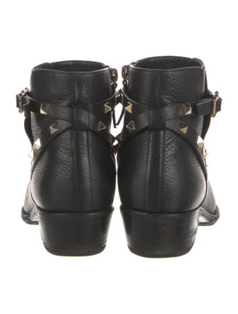 Valentino Rockstud Accents Leather Boots