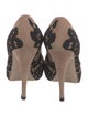 Valentino Suede Lace Pattern Pumps