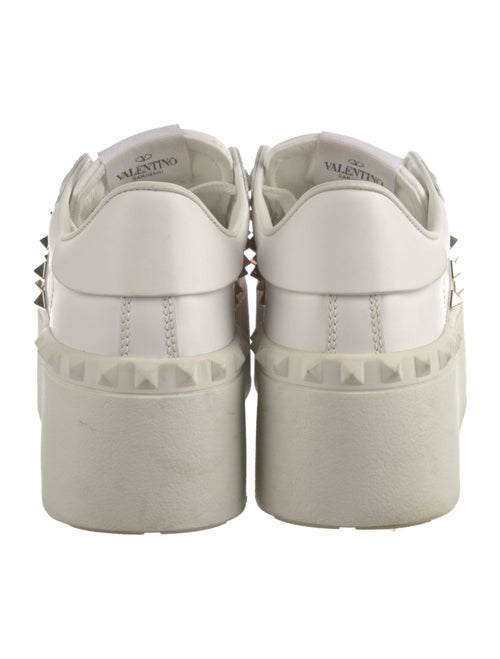 Valentino Rockstud Accents Leather Sneakers