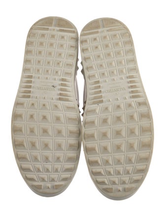 Valentino Rockstud Accents Leather Sneakers