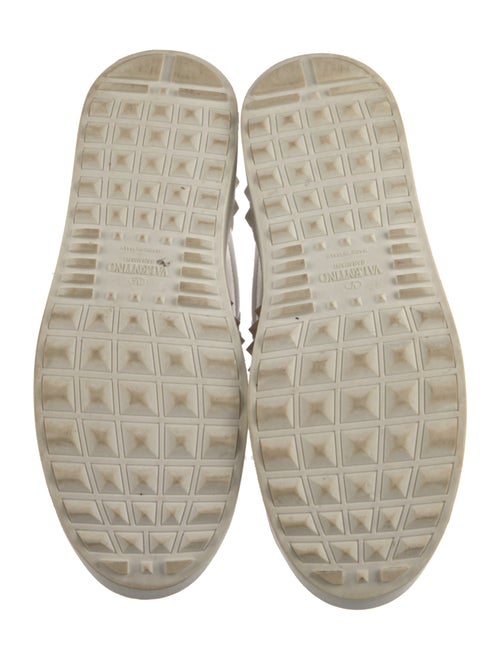Valentino Rockstud Accents Leather Sneakers