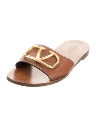 Valentino Leather Slides