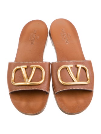 Valentino Leather Slides