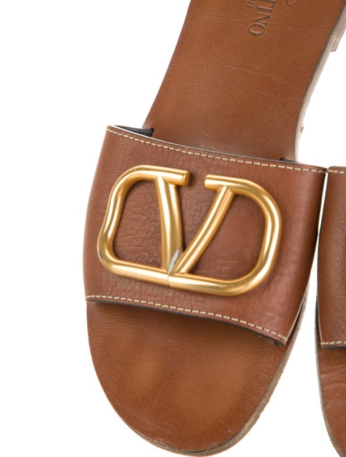 Valentino Leather Slides