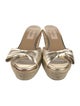 Valentino Leather Bow Accents Espadrilles