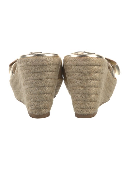 Valentino Leather Bow Accents Espadrilles