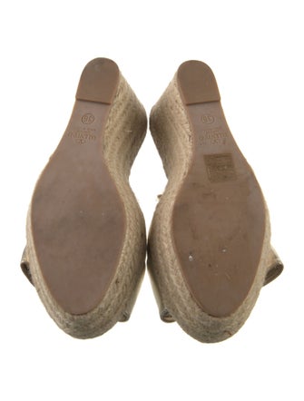 Valentino Leather Bow Accents Espadrilles