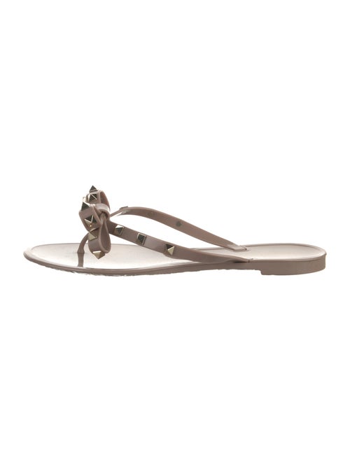 Valentino Rockstud Accents Rubber Slides