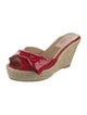 Valentino Patent Leather Bow Accents Espadrilles