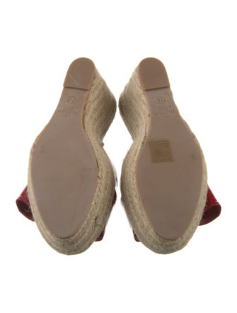 Valentino Patent Leather Bow Accents Espadrilles