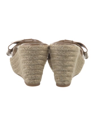 Valentino Patent Leather Bow Accents Espadrilles