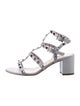 Valentino Rockstud Accents Leather Gladiator Sandals