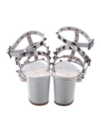 Valentino Rockstud Accents Leather Gladiator Sandals