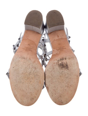 Valentino Rockstud Accents Leather Gladiator Sandals