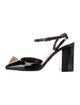 Valentino Rockstud Accents Patent Leather Slingback Pumps