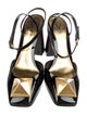Valentino Rockstud Accents Patent Leather Slingback Pumps