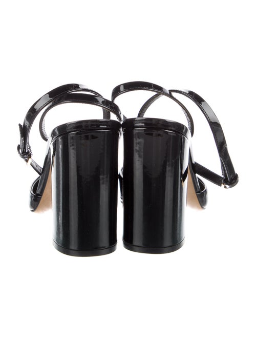 Valentino Rockstud Accents Patent Leather Slingback Pumps