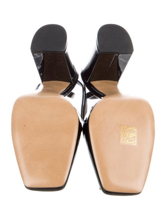 Valentino Rockstud Accents Patent Leather Slingback Pumps