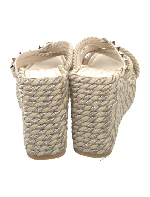 Valentino Rockstud Accents Leather Espadrilles