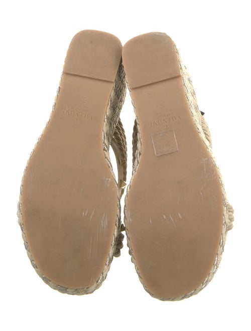 Valentino Rockstud Accents Leather Espadrilles