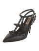 Valentino Rockstud Accents Leather T-Strap Sandals