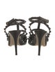 Valentino Rockstud Accents Leather T-Strap Sandals