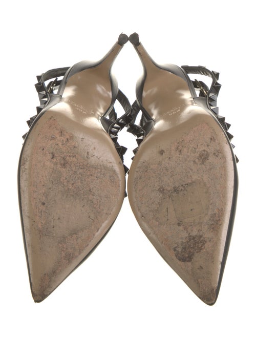 Valentino Rockstud Accents Leather T-Strap Sandals
