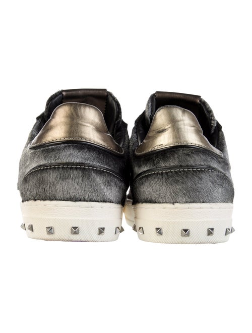 Valentino Rockstud Accents Ponyhair Sneakers