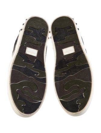 Valentino Rockstud Accents Ponyhair Sneakers