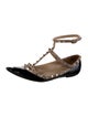 Valentino Rockstud Accents Patent Leather Ballet Flats