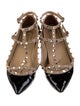Valentino Rockstud Accents Patent Leather Ballet Flats