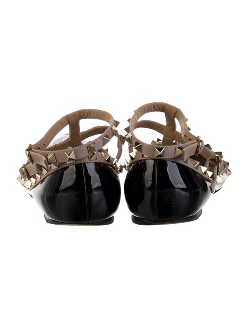 Valentino Rockstud Accents Patent Leather Ballet Flats